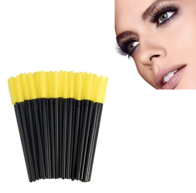 Wimpern Mascara Stäbe Einweg Verlängerung Applikator Pinsel Schwarz Gelb