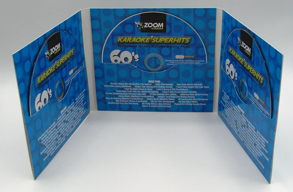Zoom Karaoke CD+G - 60's Sixties Superhits - Triple CD+G Karaoke Disc Pack - Image 4 of 4