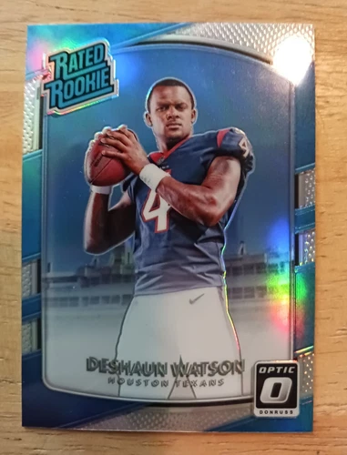 2017 DESHAUN WATSON Donruss Optic SILVER HOLO PRIZM CENTERED Rated Rookie 195 RC
