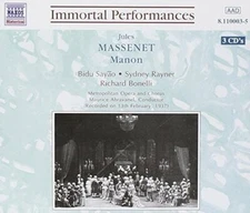 MASSENET / MANON - IMMORTAL PERFORMANCES - GERMANY - (3) CD SET