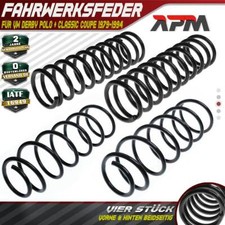 4x Fahrwerksfeder Vorne Hinten L + R für VW Derby Polo + Classic Coupe 1979-1994