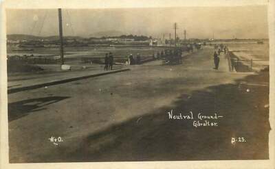 Real Photo Postcard Neutral Ground, Gibraltar - circa 1920s