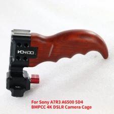 HONTOO Wooden Top Handle Fit For Sony A7R3 A6500 5D4 BMPCC 4K DSLR Camera Cage