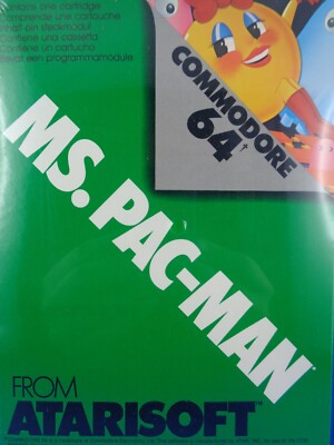 COMMODORE 64/128 -- MS. PAC-MAN (CARTRIDGE / FROM  ATARISOFT) # NOS # SEALED #