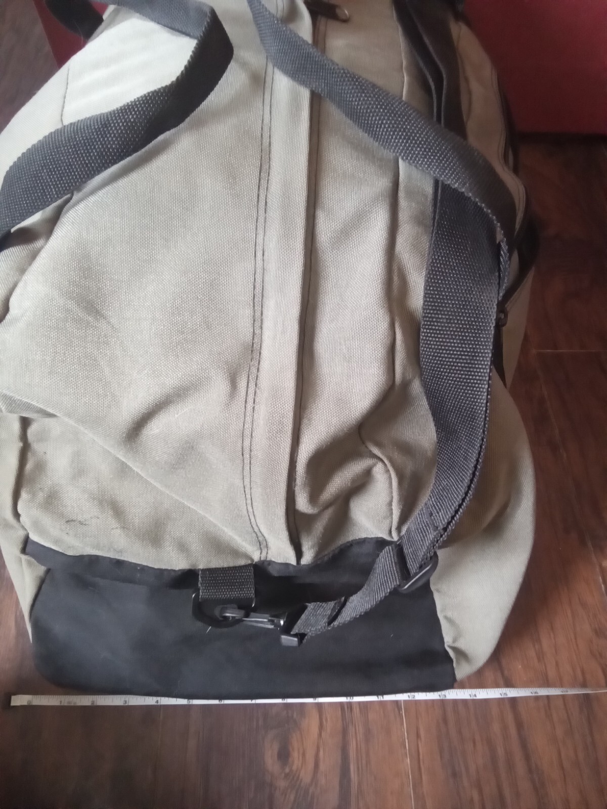 Vintage JANSPORT Green Duffel Bag 29"x14" Travel Gym Carry On