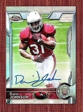 2015 Topps Chrome Rookie Autographs Refractors #177 David Johnson Cardinals /150