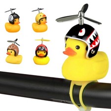 Bicycle Bell Rubber Duck Light Bike Horn Bell Cute Helmet Motorcycle Handlebar