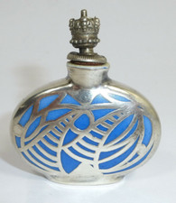 Parfum Flakon mit Silber Overlay um 1900