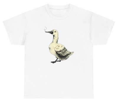 goose smoking a cigarette Goose Smoking Cigarette T Shirt Funny Silly Animal Lover Smoking Y2K Gen Z  Tee
