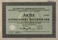 Bayerische AG Chemical Fabrikate Heufeld 1924 Monachium Salzburg Deggendorf 100 M