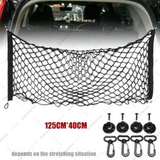Sedan Coupe Rear Cargo Storage Mesh Bag 49"x15" Car Interior Trunk Net Foldable