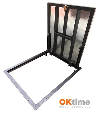 OK TIME Schachtabdeckung 100 x 70 cm Seitenscharniere Bodenluke Schachtdeckel