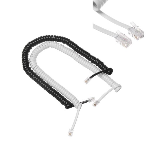 Spiral Cable Coiled Connector Wire Handset Line Telephone Cord Phone Curve