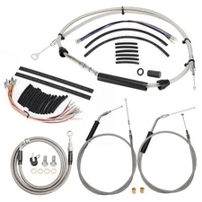 Wide Glide 12" Handlebar Extended Cable Kit for Harley FXDWG 96-06 no ABS