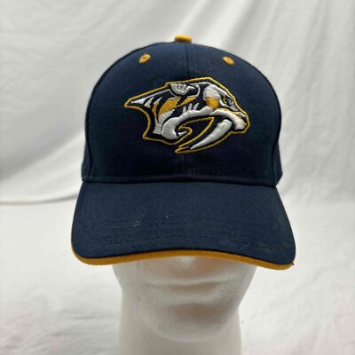 Nashville Predators Fan Favorite Baseball Cap Adjustable Embroidered Blue Kids