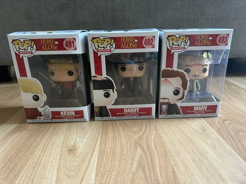 3 New Funko Pop Movies Home Alone Kevin 491 Harry 492 Marv 493