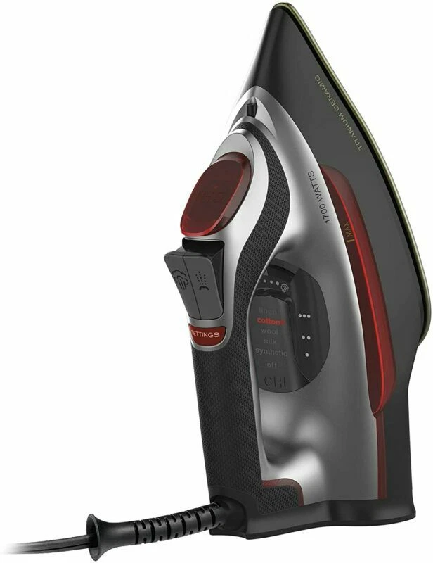 CHI Steam Iron for Clothes with Electronic Temperature Control Titanium Infused
