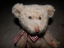 True Heart Teddy Bear with Gingham Heart and Bow.