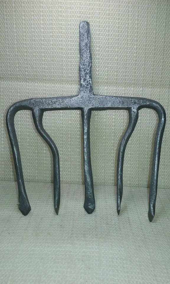 De colección Forjado a Mano 5 Dientes EEL Tridente Costa Este Estados Unidos Foto 2 de 4