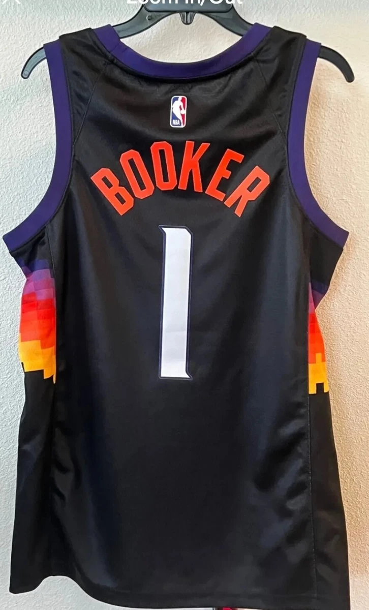 Phoenix Suns The Valley 1 Booker nba basketball swingman city jersey black  edition shirt 2021