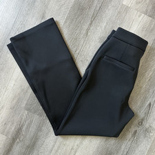 Good American Sculpting Cropped Scuba Straight Leg Black Dress Pants 00 NEW