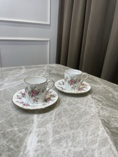 Aynsley Grotto Rose 185 Fine Bone China Cup & Saucer Set Pink Roses England