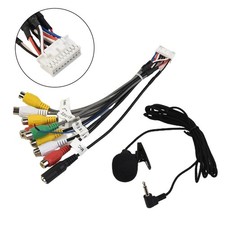 20-PIN Auto Stereo Radio Rca/Uscita Filo Aux-In Adattatore Cable-Mic Universale