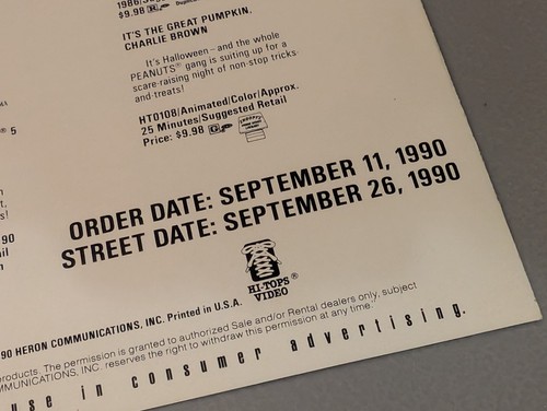 Brochure promozionale VHS media 1990 - Halloween Horror / Nightmare Elm Street / nascosta - Foto 4 di 16