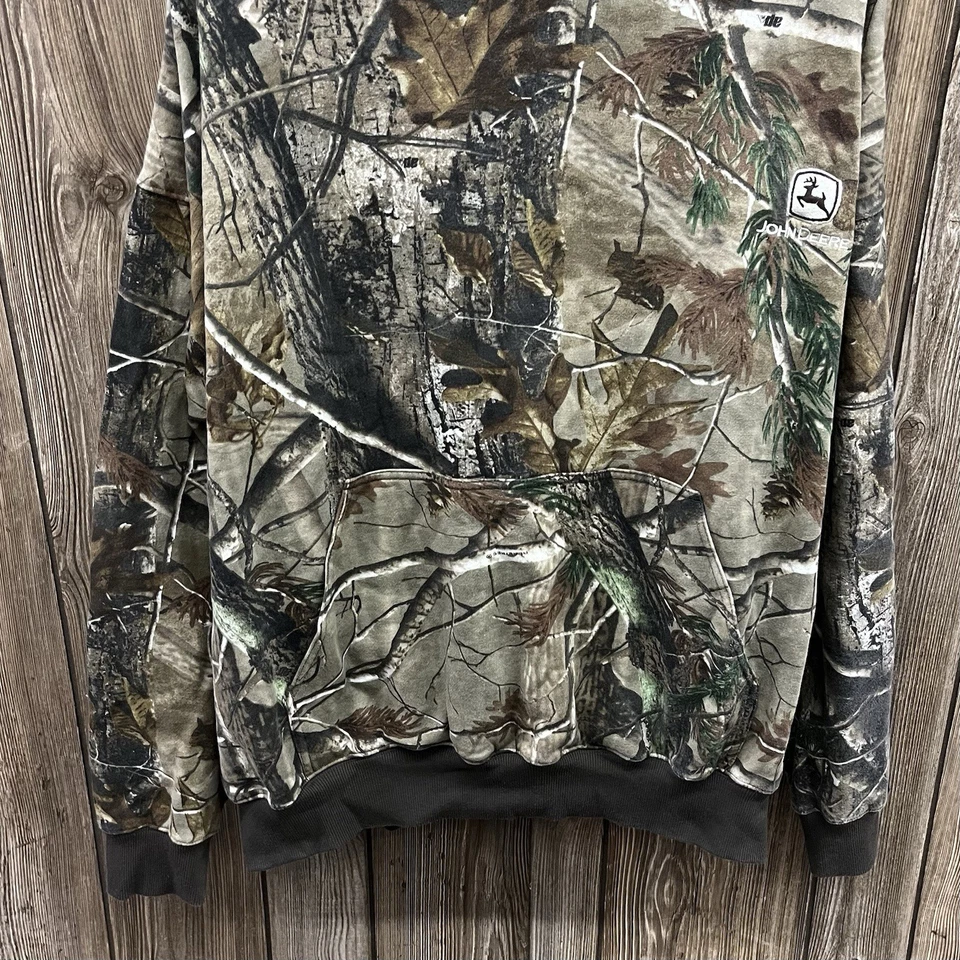 Sudadera con capucha vintage John Deere Realtree caza camuflaje para hombre XXL 2XL Foto 4 de 4