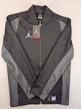 Nike Air Jordan Flight Knit Black Grey Men's Full-Zip Jacket 924707-010 Size S
