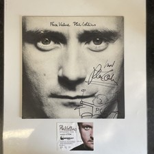 Phil Collins SIGNED Face Value Autograph vinyl LP w/ concert ticket Uncertified