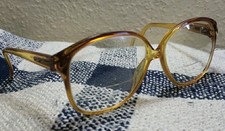 Vtg Terri Brogan Optyl Eyeglass Frames 8786 Full Frames Germany 53-13-125 Amber