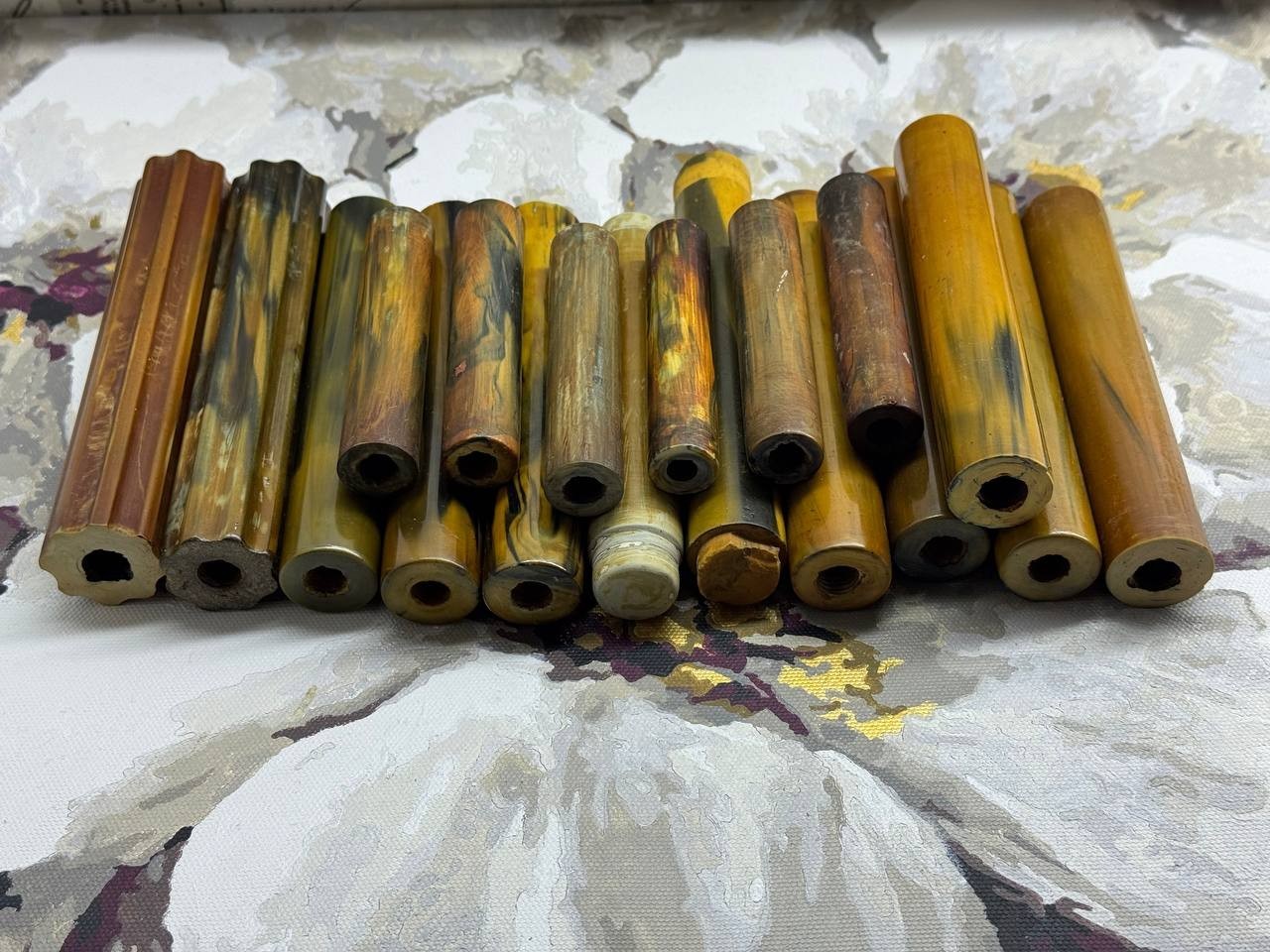 18 Vintage Bakelite / Catalin Rods & Tubes – USSR – 820 g – Jewelry & Handle Mak