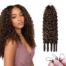 Brown Burmese Curly Human Hair 16 Inch 60g Color 4BC Human Hair Extensions