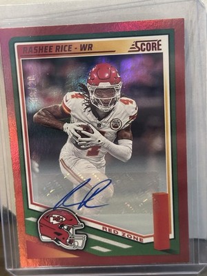 2025 Score Football Rashee Rice Red Autograph /20 Team Color Match!