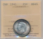 Canada George VI 25 Cents 1941 - ICCS MS65