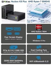 GMKtec Mini PC K8 Plus AMD R7 8845HS Turbo 5.1GHz 32GB DDR5 2TB PCIe 4.0 SSD