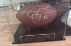 Troy Polamalu Steelers Signed Football w/Display Case - COA