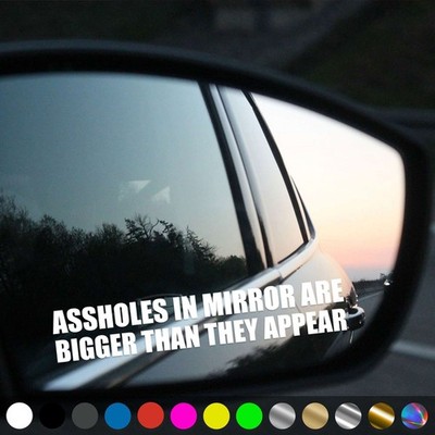 Objects In Mirror Aufkleber Rückspiegel Are Bigger Sticker Auto Geschenkidee