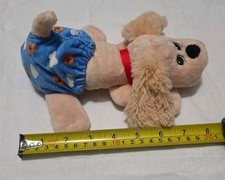 Pound Puppies Newborns 2023 Cream Plush dog purple diaper 8"