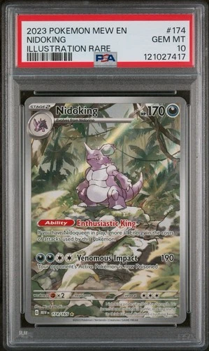 Pokémon Nidoking 174/165 Sv: Scarlet & Violet 151 Illustration Rare Holo PSA 10