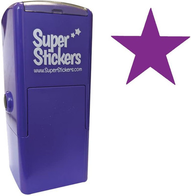 Pre Inked Star Stempel für Lehrer in lila, 28 mm