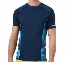 NWT Men  s Sea-Doo Short Sleeve Rashguard Shirt UV Protection Navy Blue Medium