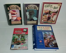 Lot 5 Gifts In A Jar cookbooks Cookies Cocoas Soups Chili & more recipes