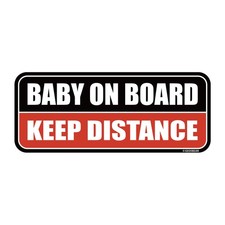 Baby On Board Car Magnet Reflective Weather-Resistant Sign 8.7x3.5 Inch