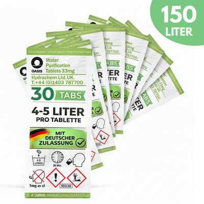JUNG Oasis 30x5L Tabletten Trinkwasserreinigung +Kanister 10L Wasseraufbereitung