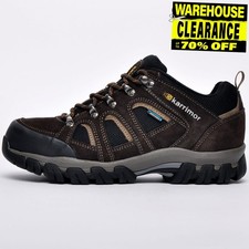 Image of Karrimor Premium Bodmin Low Mens Waterproof Walking Hiking Trekking Shoes Brown