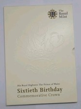2008 Prince Charles Sixtieth 60th Birthday UK BUNC Five Pounds £5 coin Pack