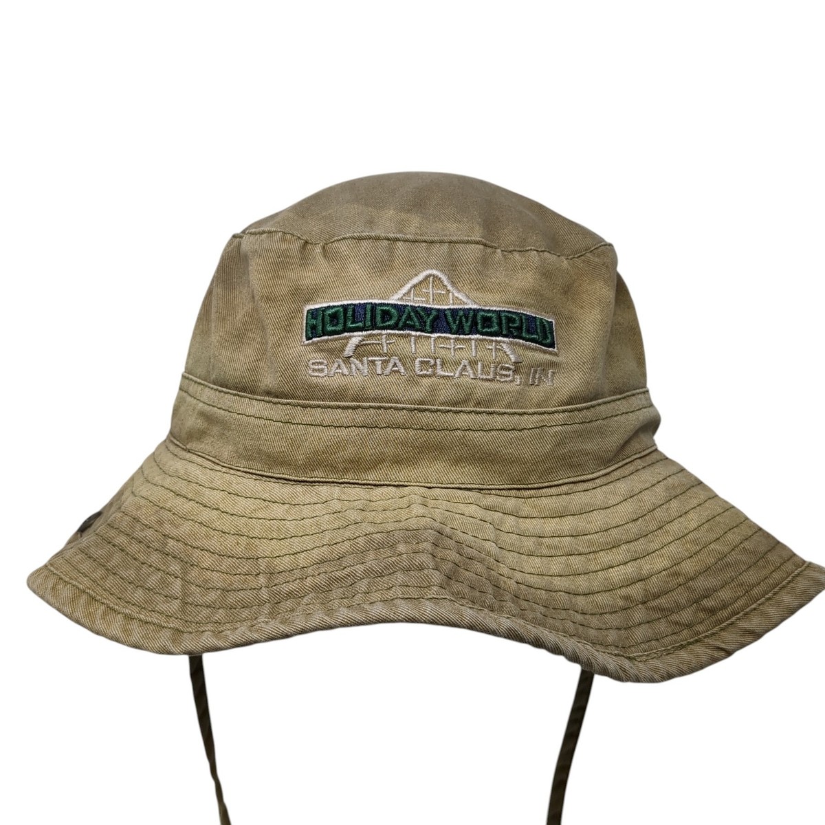 Holiday World Santa Claus IN Bucket Hat Brown One Size Chin Strap