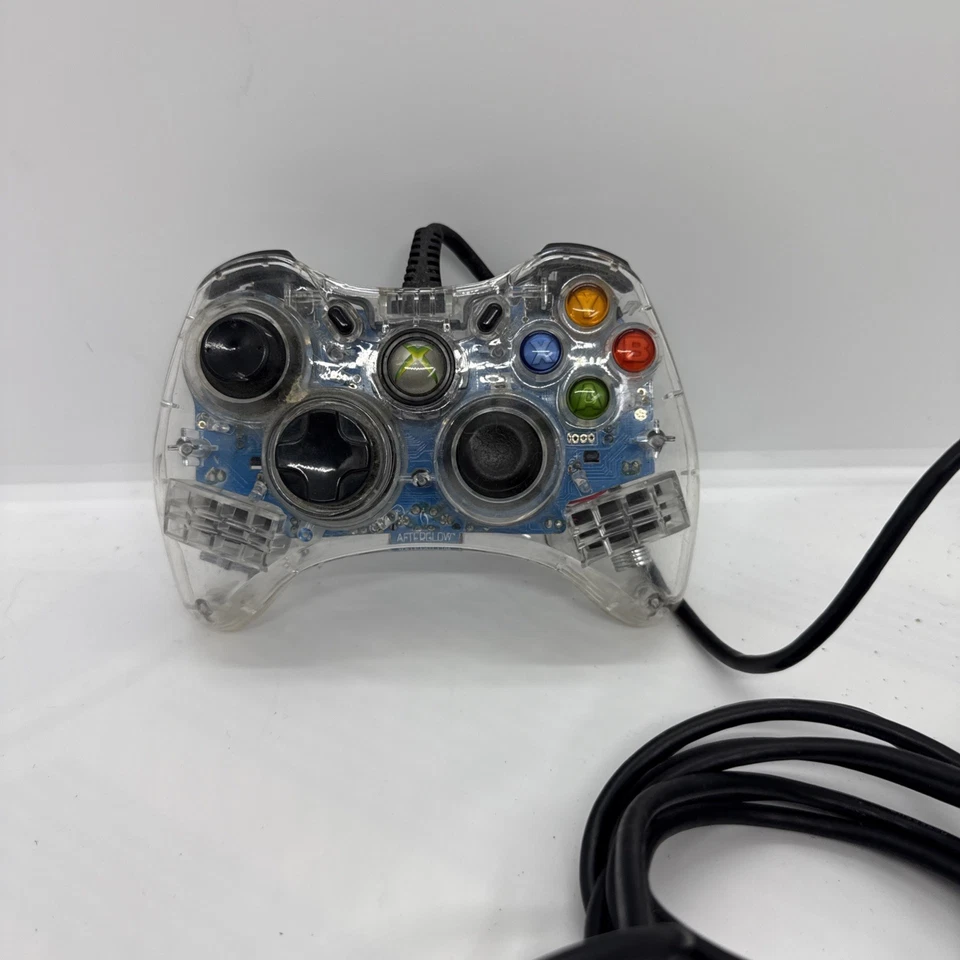 Controlador Afterglow XBOX 360 PDP con cable modelo transparente PL-3702 - PROBADO Foto 2 de 3